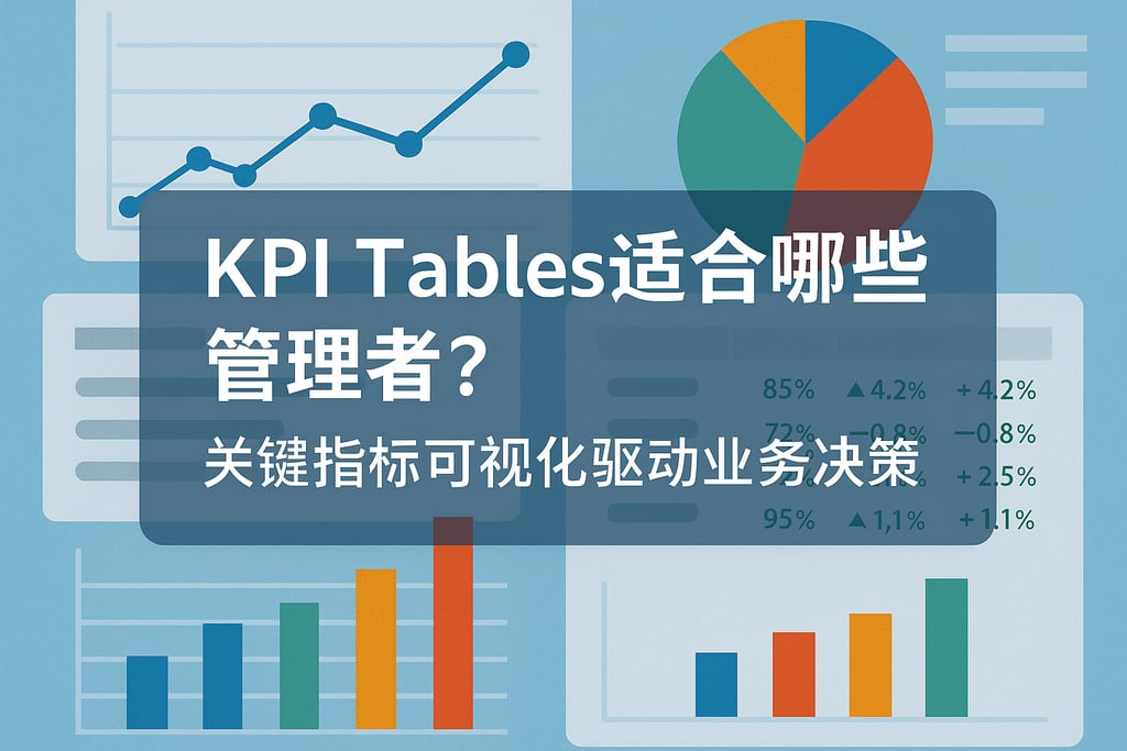 KPI Tables适合哪些管理者？关键指标可视化驱动业务决策